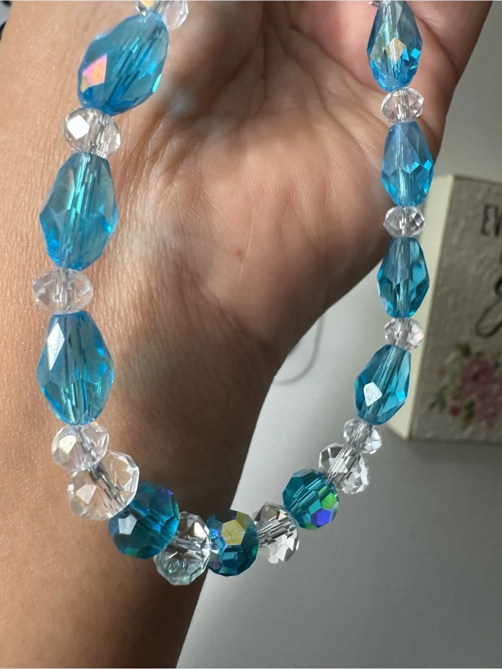 Bling Bling Crystal and Blue Phone/Key/Bag Chain #P1078